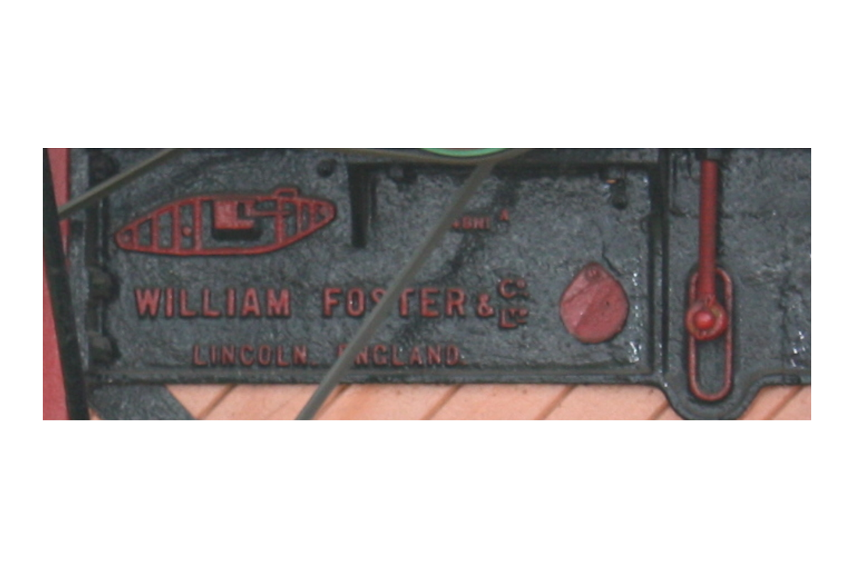 William Foster tank logo casting.