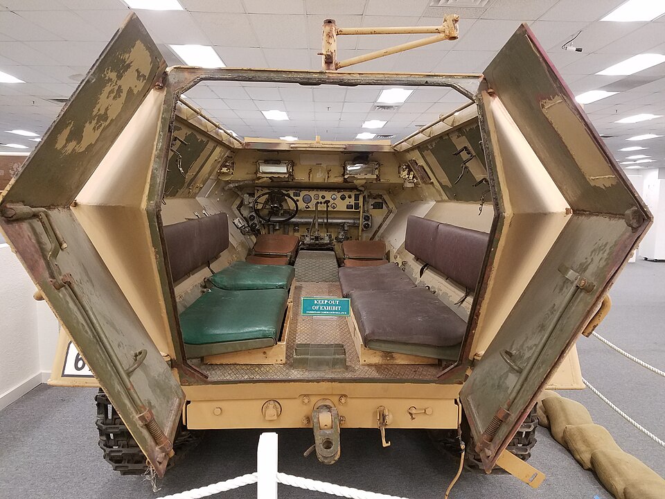 Sd. Kfz. 251 at the Fort Bliss Museum, rear view.