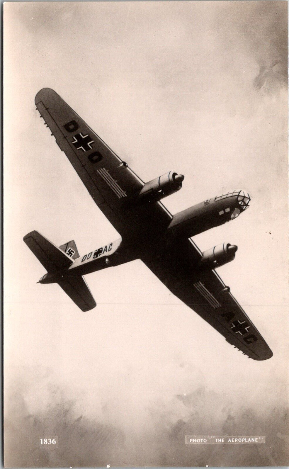 Photograph WW2 German Heinkel AIRCRAFT PLANE 1940s JC4 | Europe.