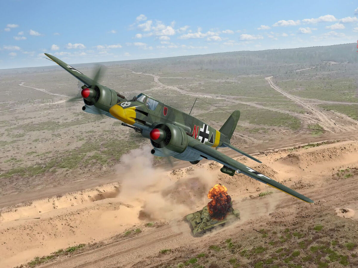 Henschel Hs-129 B 1 - German WWII Attack Aircraft ICM 48215.