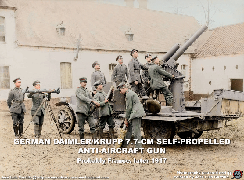 Armored Cars in the WWI: German Daimler-Krupp Self-Propelled Anti.