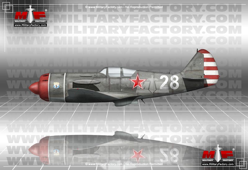 Lavochkin La-9 (Fritz) Single-Seat Monoplane Fighter Aircraft.