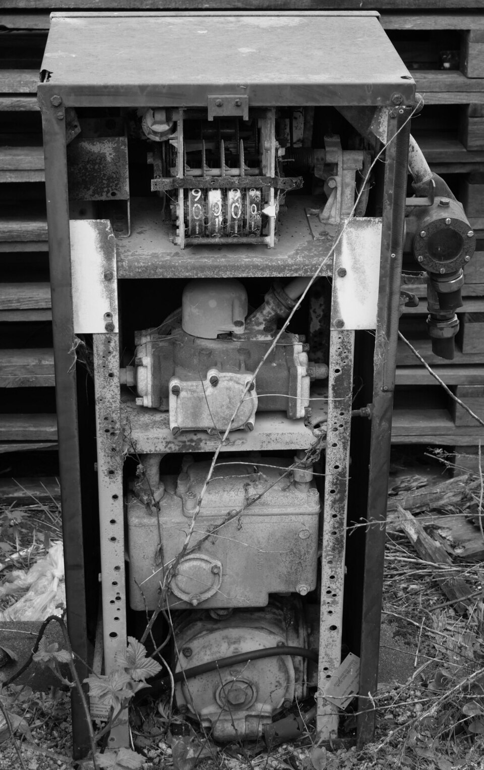 A fuel pump at the former Leyland National bus factory, Lillyhall (geograph 7482083.