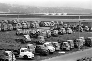 20234537-Lorries at the Leyland factory in Bathgate in in August 1970.