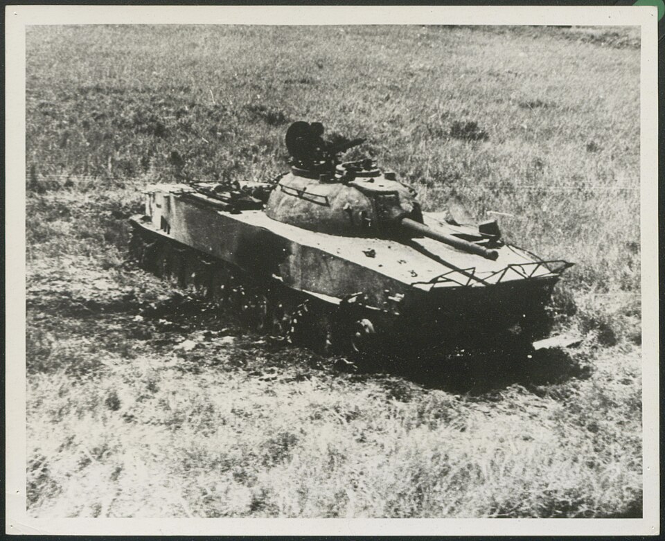 Destroyed Type 63 Amphibious Tank Used by the North Vietnamese Army (NVA.