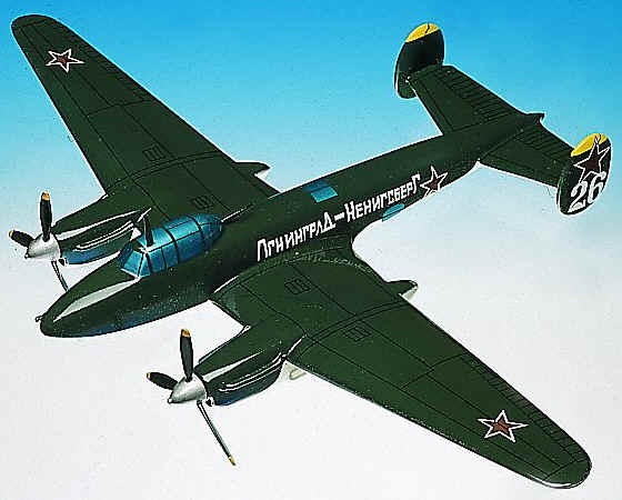 Petlyakov Pe-2 Soviet Union Airplane of World War II.