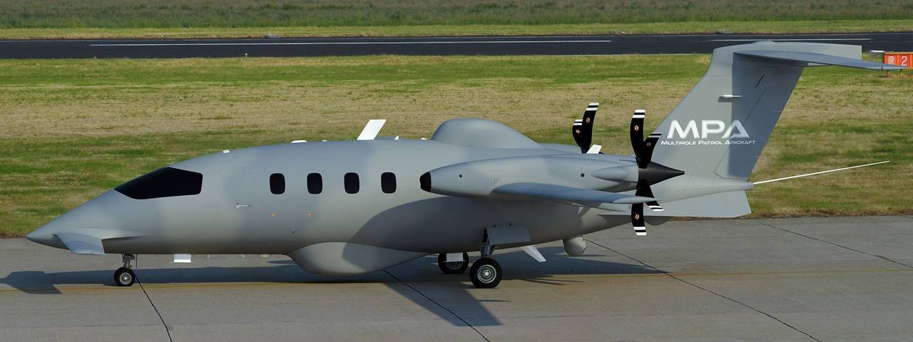 Multipurpose MPA patrol aircraft of the Italian company PIAGGIO AEROSPACE.