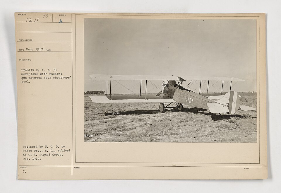 111-SC-1281 - Italian SIA 7B Airplane with machine gun mounted over observer's seat - NARA - 55163887