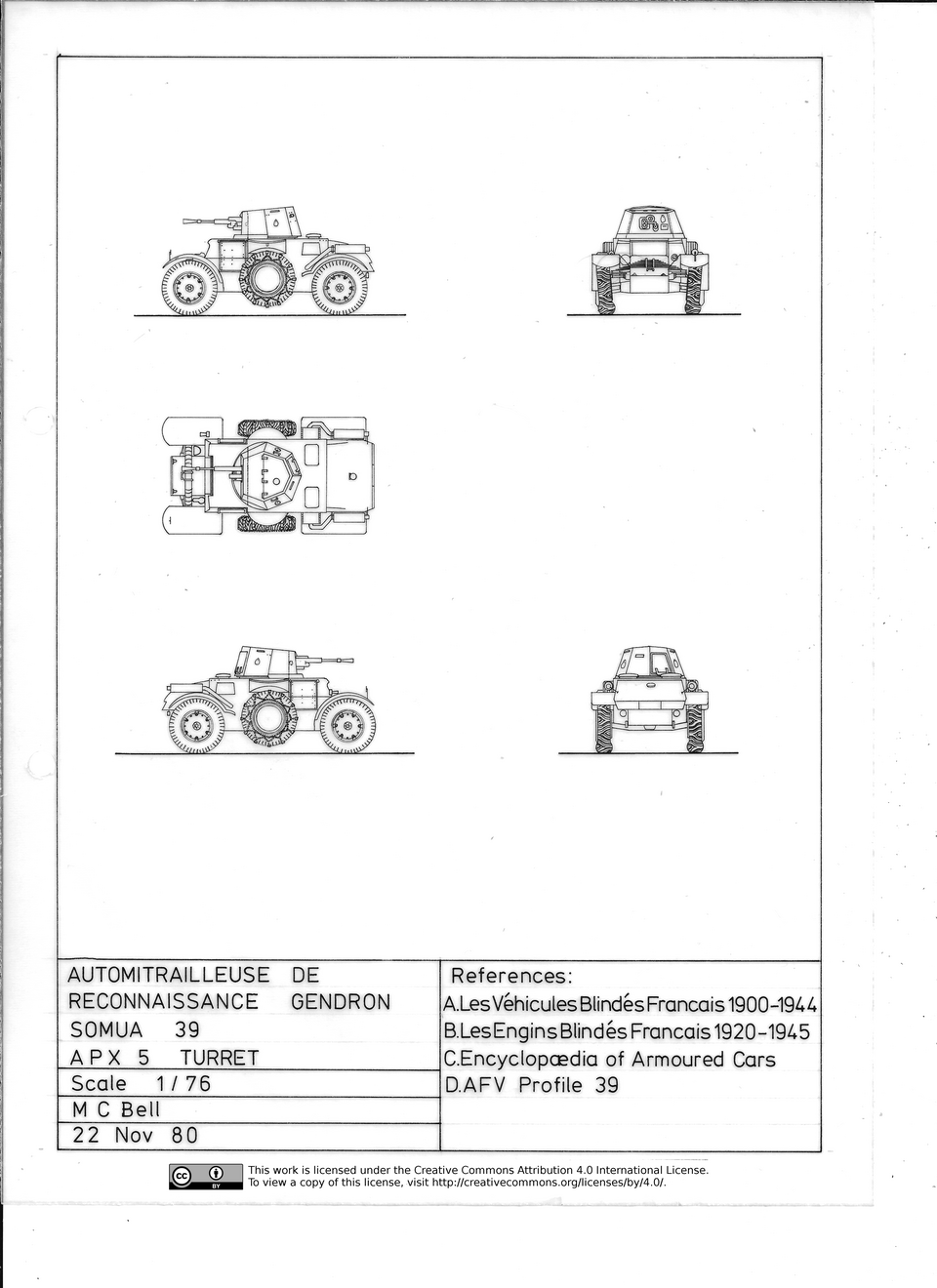 File:AMR 39 Gendron-Somua, Automitrailleuse de Reconnaissance, Armoured Car, with APX 5 Turret - Mick Bell.png for the POLIS manufacturer profile.