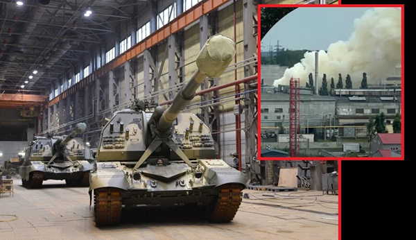 UAWire - Explosions and fire erupt at Russia's Uraltransmash military.