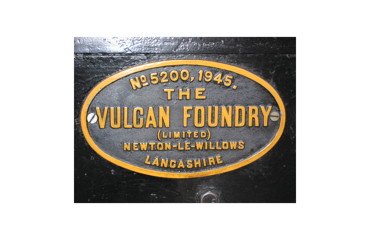 Vulcan Foundry manufacturer logo.