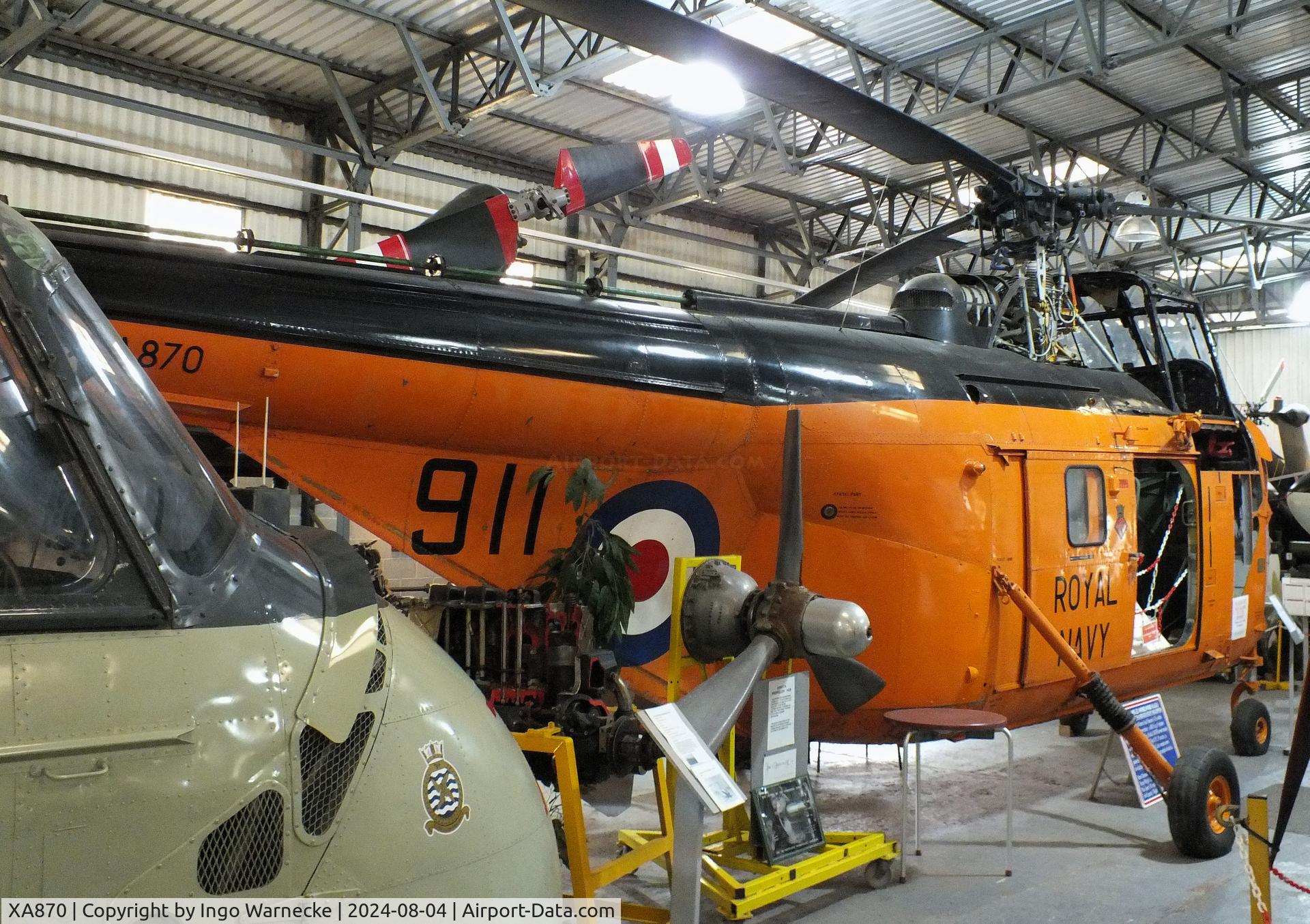 Aircraft XA870 (1954 Westland Whirlwind HAR.1 C/N WA16) Photo by Ingo.