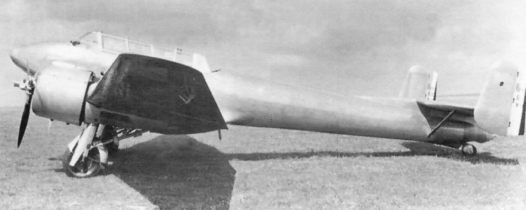 Potez 63 twin-engine aircraft parked side view
