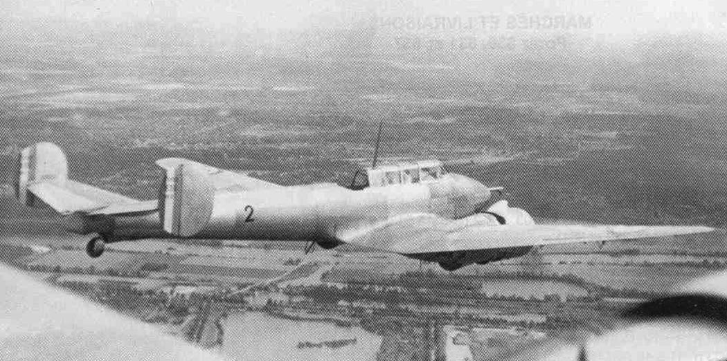 Potez 63 twin-engine aircraft in level flight