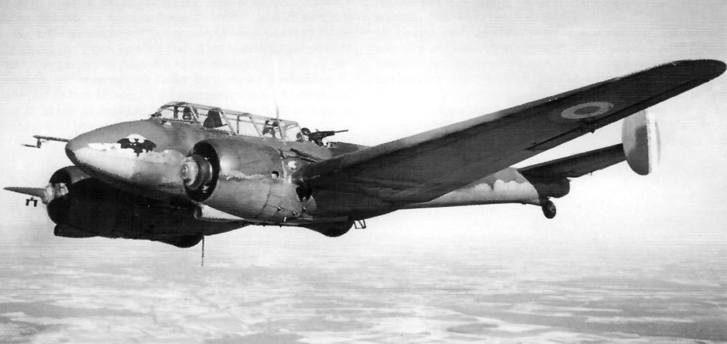 Potez 631 twin-engine fighter banking in flight