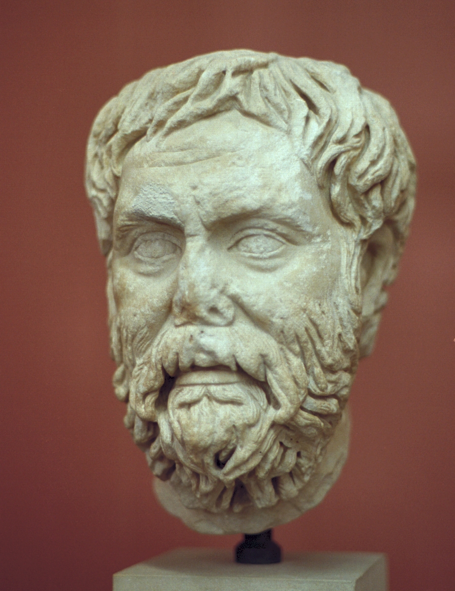 Pyrrho marble head at the Archaeological Museum of Corfu