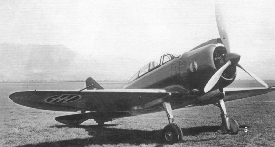 Reggiane Re.2000 Falco parked front view