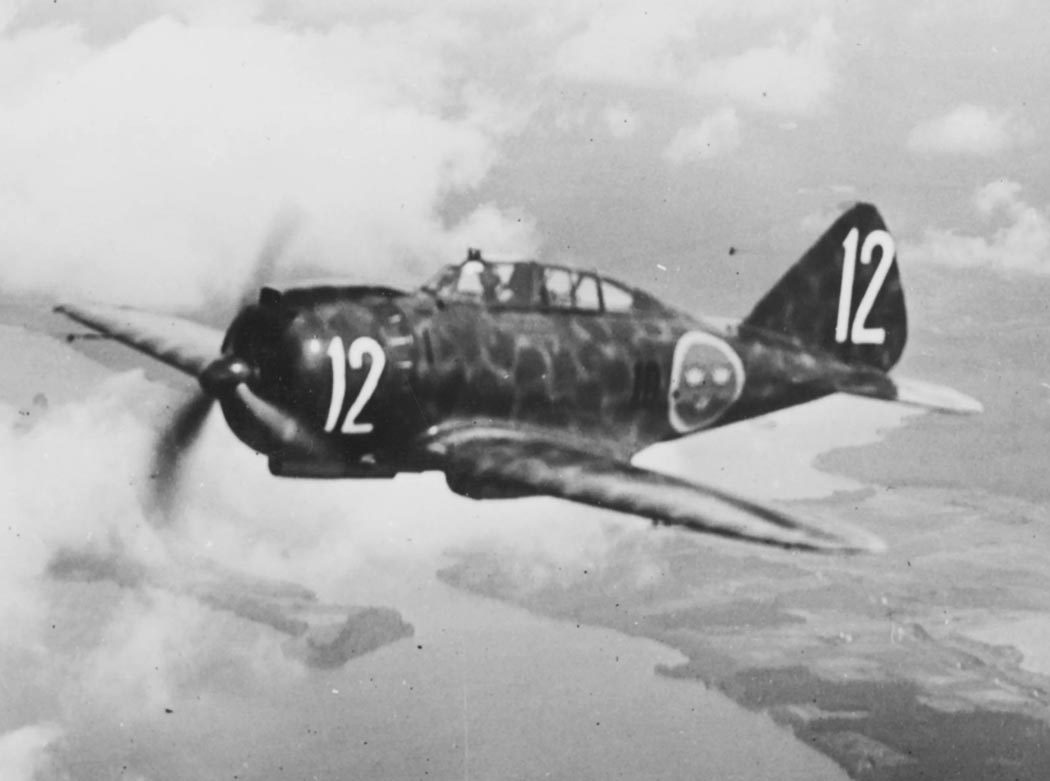Reggiane Re.2000 Falco fighter in flight