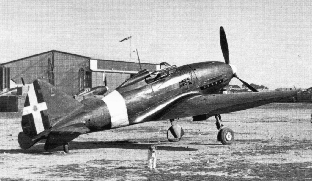 Reggiane Re.2001 Falco II resting on the ground