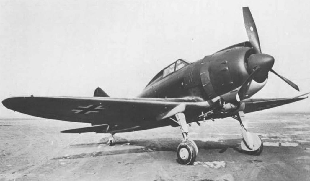 Reggiane Re.2002 Ariete front view on the airfield