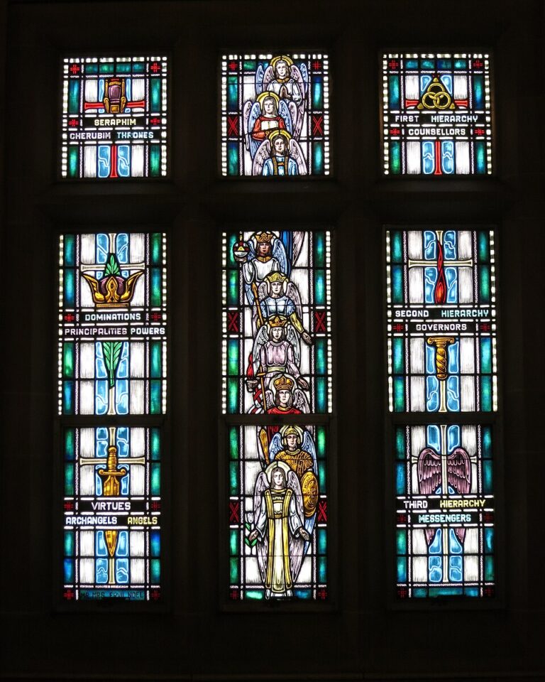 Stained glass of the Nine Choirs of Angels