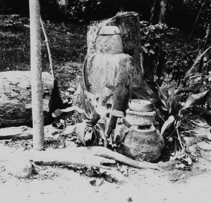 Sculpture at the Osun river sanctuary in Osogbo