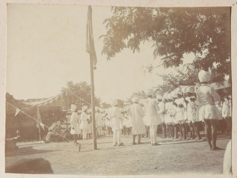 Sikh recruits undergoing the Pahul initiation ritual, circa
