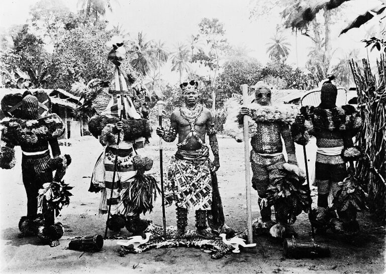 Egbo or Ekpe secret society image from South Nigeria