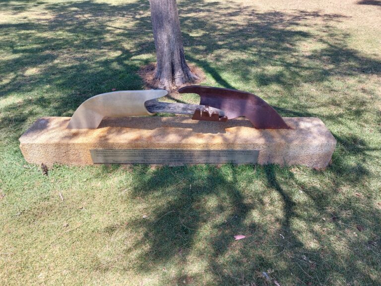 Message stick artwork at Mandurah foreshore