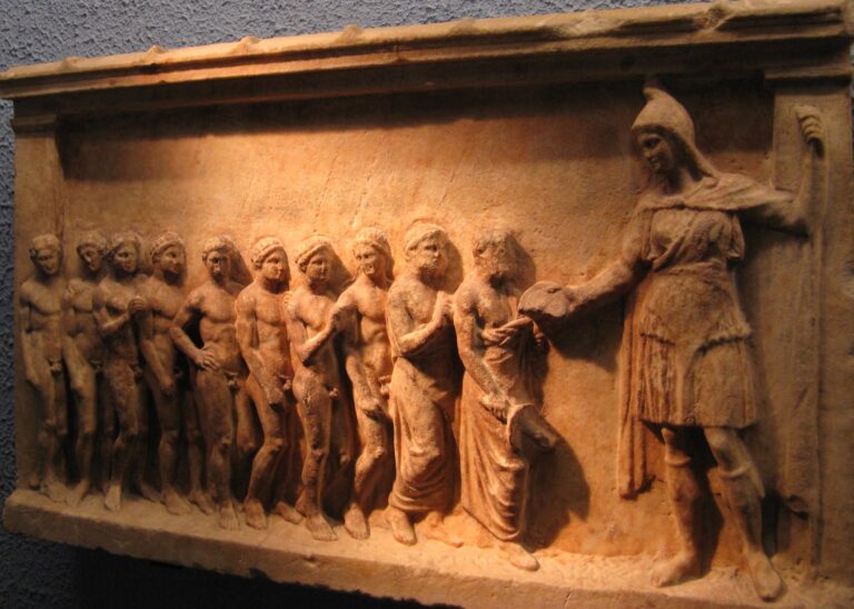 Votive stela honoring the Thracian goddess Bendis
