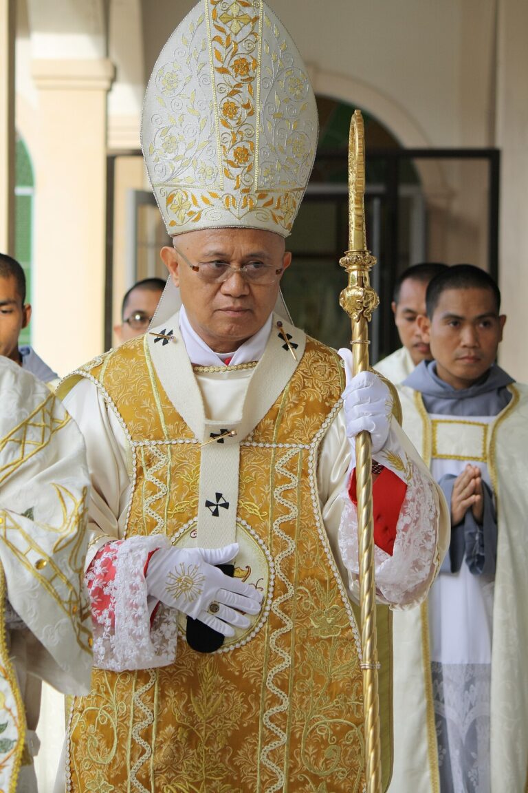 Archbishop Jose Palma in traditional Roman Catholic vestments