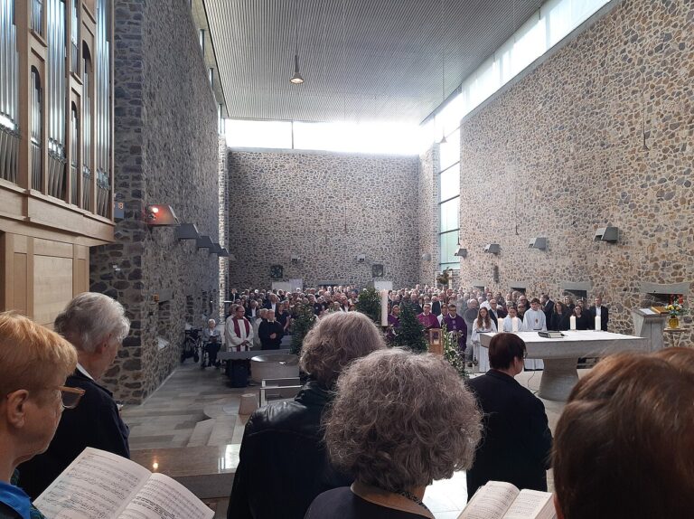 Clergy leading a funeral service