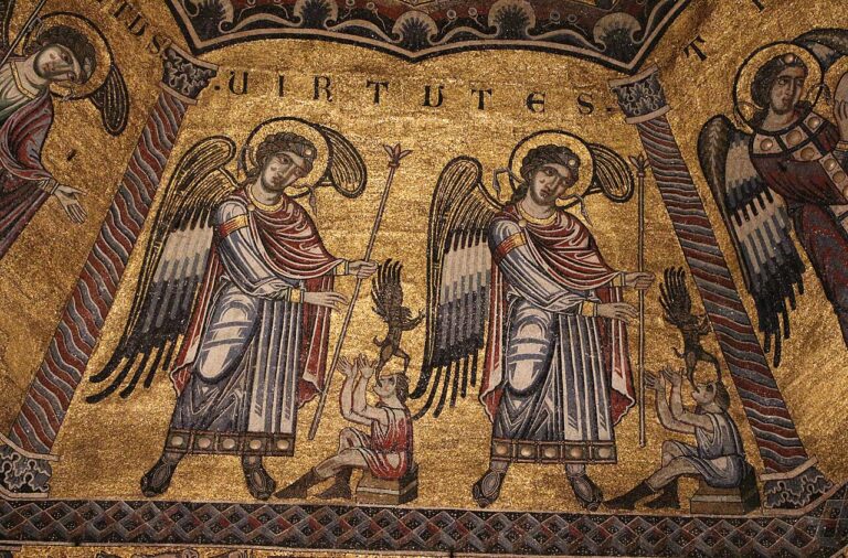 Detail of the Virtues in the Florence baptistery hierarchy