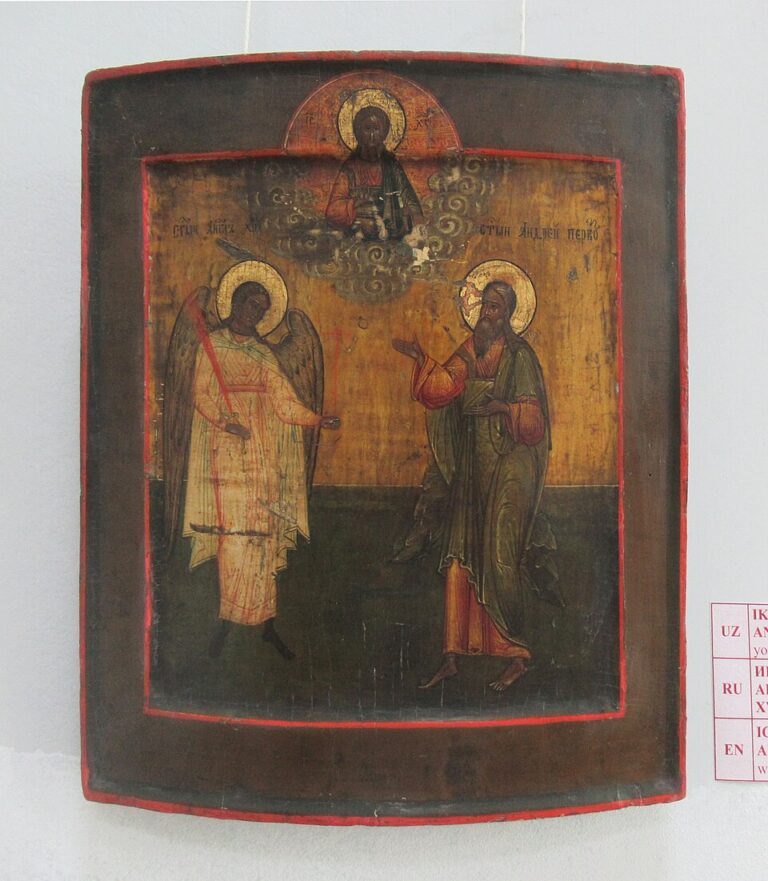 Guardian angel with Saint Andrew