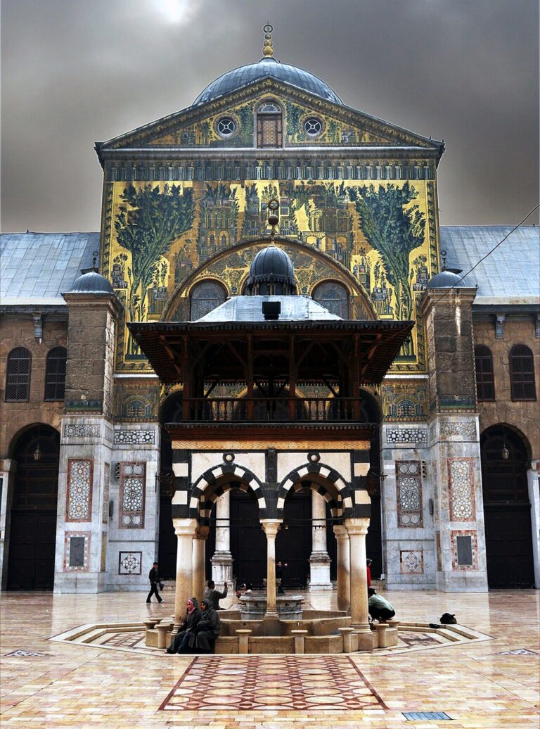 The Great Umayyed Mosque of Damascus, Syria western portico
