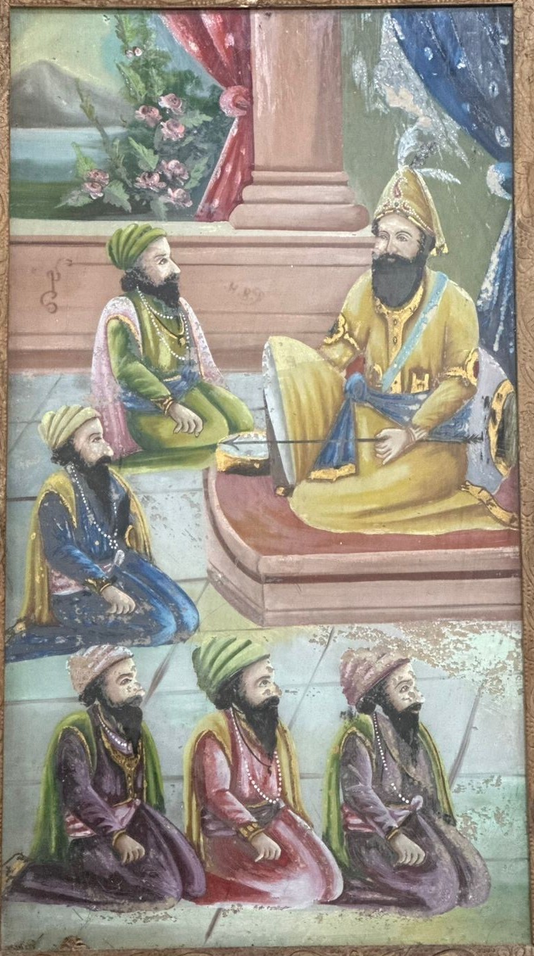 Guru Gobind Singh with the Panj Pyare