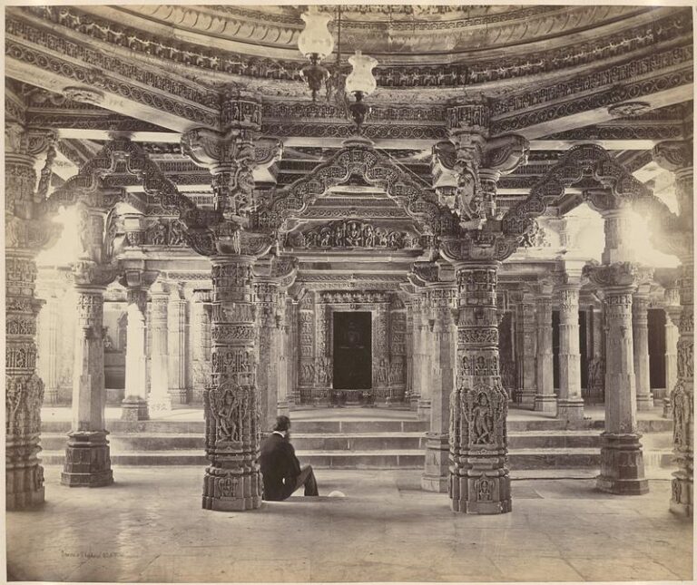 Interior of a Jain temple at Mount Abu