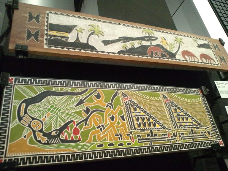 Palau storyboards in museum display
