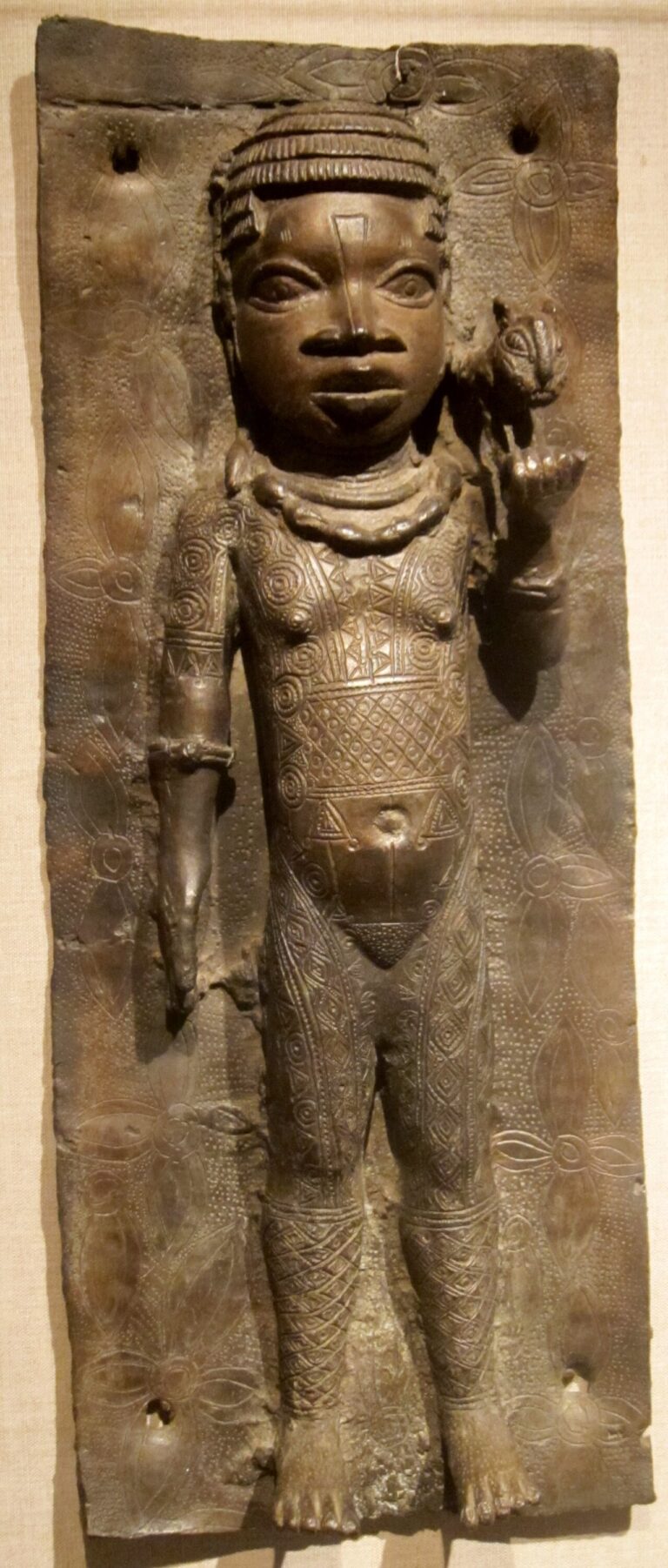 Plaque: Girl with Leopard