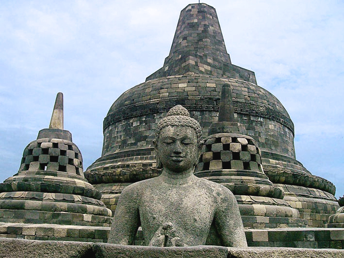 Stupa at Borobudur in Indonesia