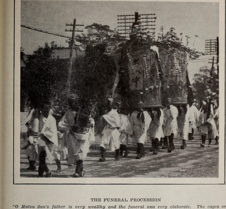 Buddhist funeral procession in Japan