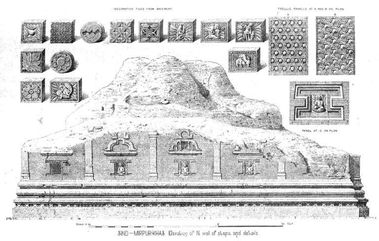 Buddhist stupa of Mirpur Khas (drawing)