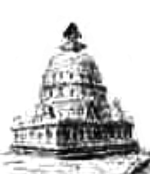 Buddhist stupa of Mirpur Khas (elevation drawing)