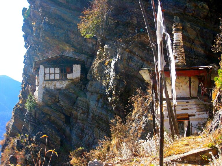 Famous female Buddhist lama, Machig Labdrön's hut and memorial stupa