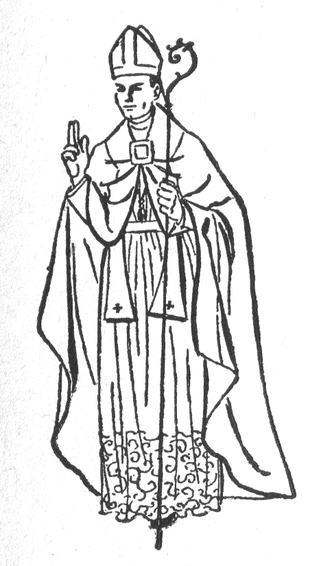 Catholic bishop illustration