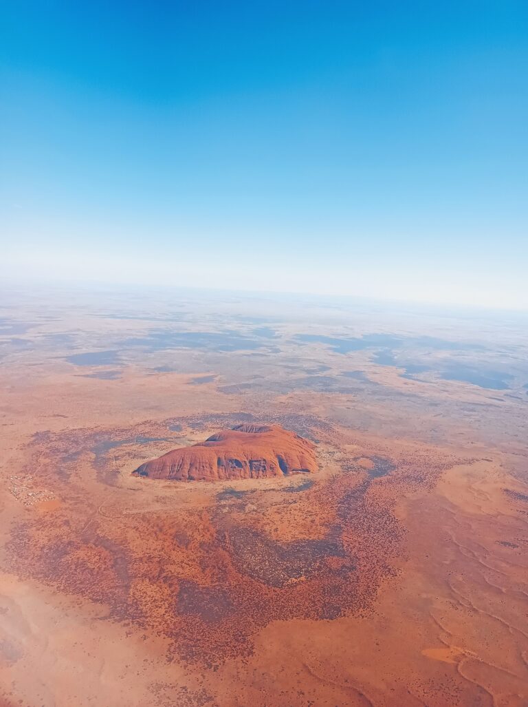 Aerial view of Uluru