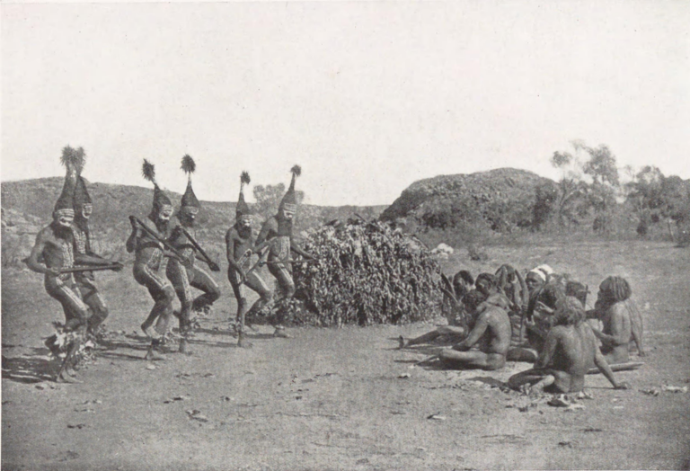 Historical image of Arrernte ceremonial dance
