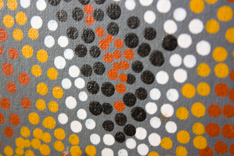 Detail from Aboriginal dot painting