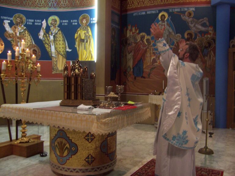 At altar