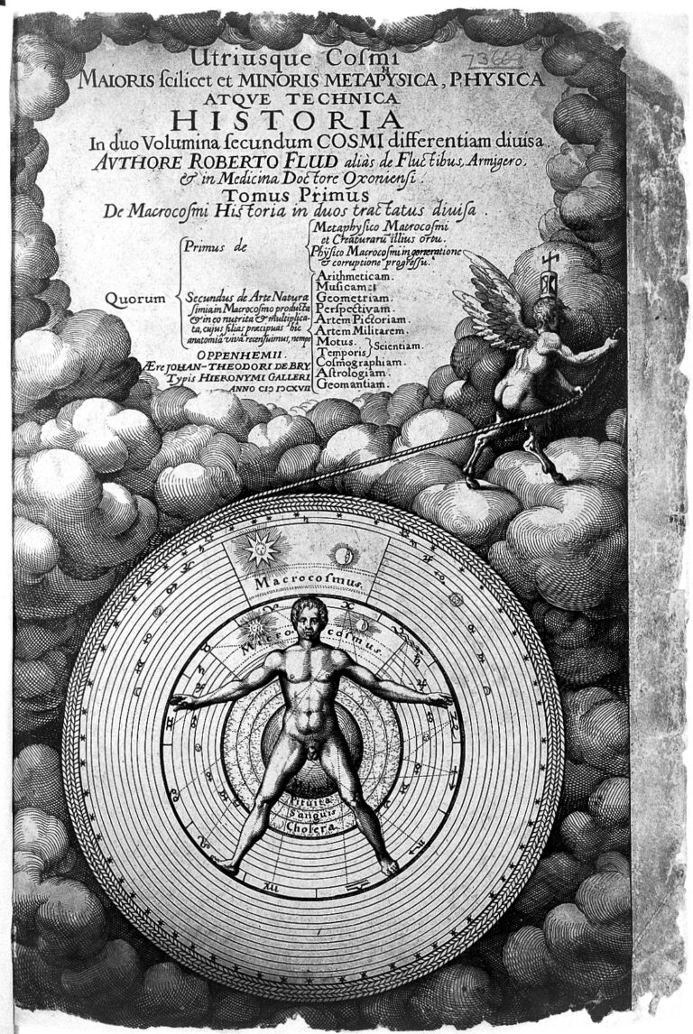 Engraved title page "Utriusque cosmi maioris " Fludd